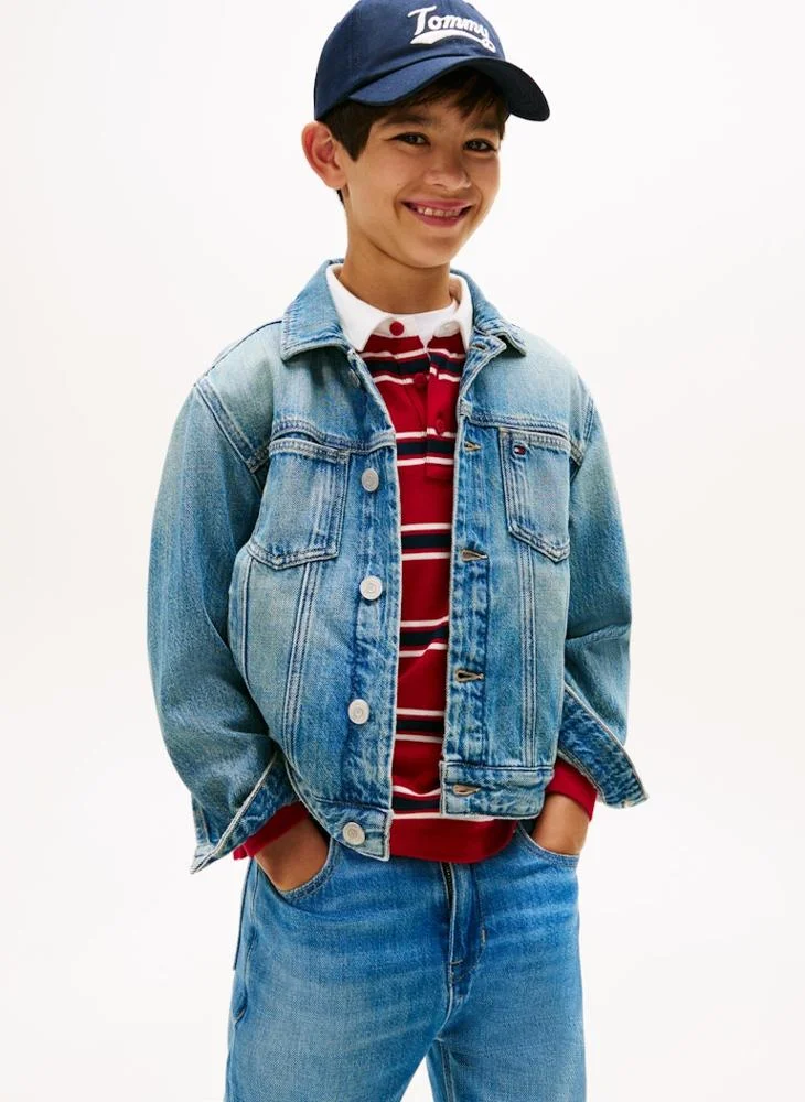 TOMMY HILFIGER Kids Denim Flag Trucker Jacket
