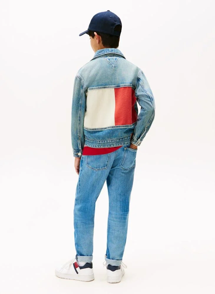 TOMMY HILFIGER Kids Denim Flag Trucker Jacket