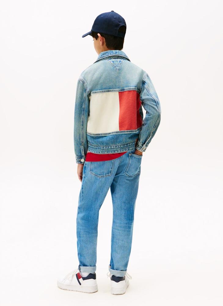 TOMMY HILFIGER Kids Denim Flag Trucker Jacket - Image 2