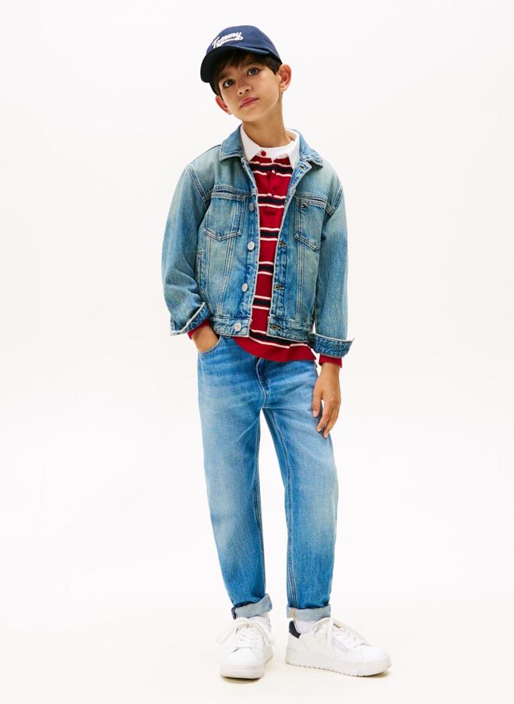 TOMMY HILFIGER Kids Denim Flag Trucker Jacket - Image 3