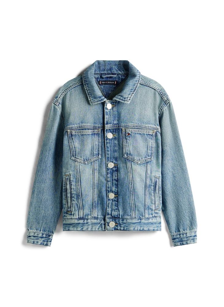 TOMMY HILFIGER Kids Denim Flag Trucker Jacket - Image 4