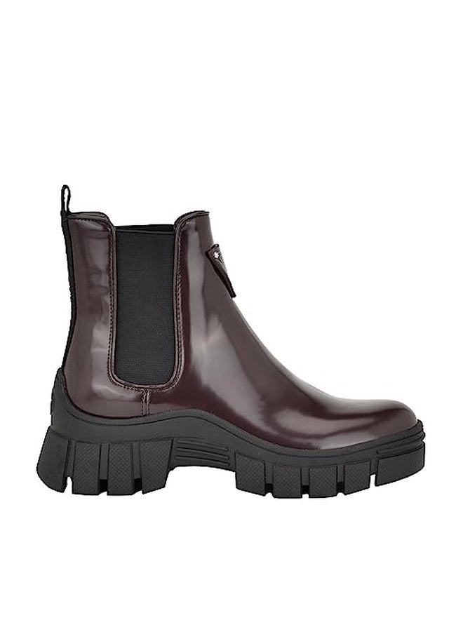 GUESS Women's Hestia Ankle Boot, Dark Red, 9 - Image 1