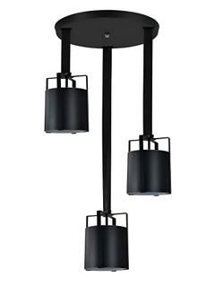Tech Light Chandelier (hanger) leather + iron 5634/3  - Image 1