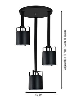 Tech Light Chandelier (hanger) leather + iron 5634/3  - Image 2