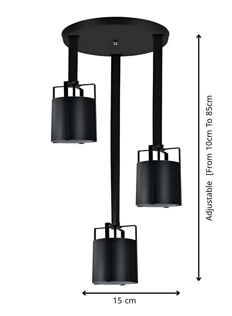 تيك لايت نجفة (علاقي) جلد + حديد 5634/3 - Image 2