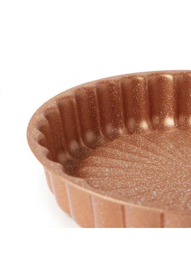 DESSINI قالب كعكة، صينية كعكة 28 سم 3D (شكل زهرة) بني - Image 2