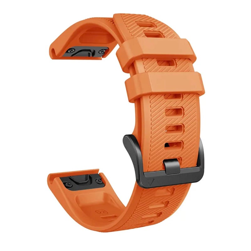 Dado 22mm Silicone Watch Strap Compatible with Garmin Fenix 7/6/5/6 Pro/5 Plus/Approach S62 S60, Inclined Lines Sport Band - Image 2