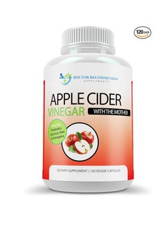 DOCTOR RECOMMENDED SUPPLEMENTS Apple Cider Vinger with the mother 120 Veggie Capsules  - Image 1