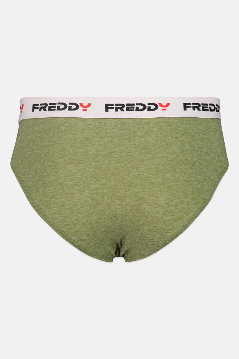 FREDDY Men 1 Pack Brand Logo Brief, Olive - Image 2