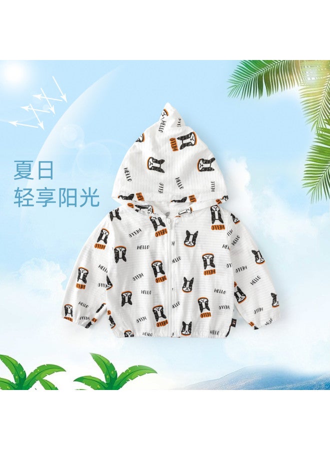 Doodle Home جاكيت حماية من الشمس للأطفال، ملابس خارجية رقيقة للصيف للأولاد، قميص تكييف هواء للأطفال، بلوزة صيفية للبنات - Image 4