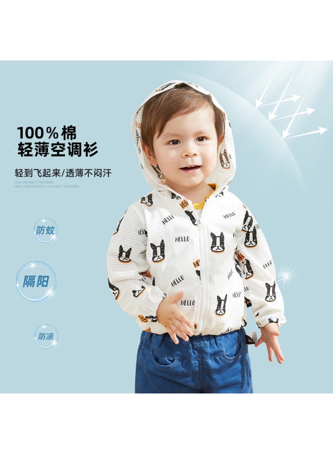 Doodle Home جاكيت حماية من الشمس للأطفال، ملابس خارجية رقيقة للصيف للأولاد، قميص تكييف هواء للأطفال، بلوزة صيفية للبنات - Image 2