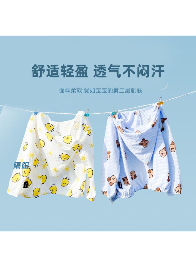 Doodle Home جاكيت حماية من الشمس للأطفال، ملابس خارجية رقيقة للصيف للأولاد، قميص تكييف هواء للأطفال، بلوزة صيفية للبنات - Image 3