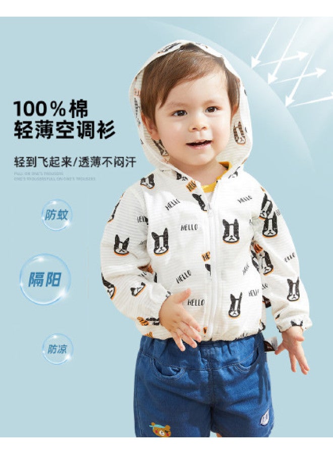 Doodle Home جاكيت حماية من الشمس للأطفال، ملابس خارجية رقيقة للصيف للأولاد، قميص تكييف هواء للأطفال، بلوزة صيفية للبنات - Image 1