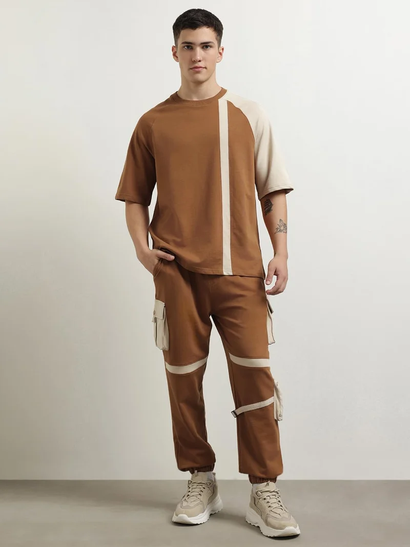 نوبيرو Cotton Blend Striped Co-Ord Set for Men