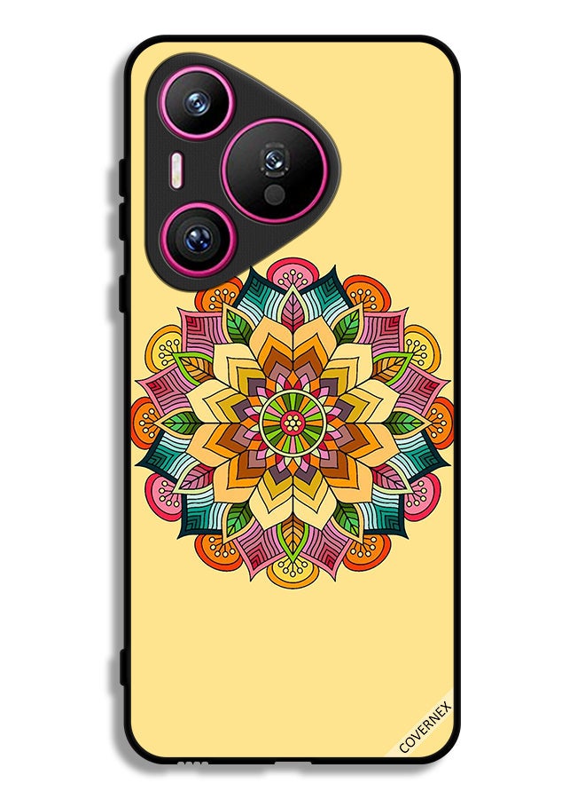 Covernex Huawei Pura 70 Protective Case Cover Round Mandala Pattern - Image 1