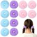 Sibba 12Pcs Fuzzy Scrunchies Faux Rabbit Fur Pom Pom Hair Ties Ponytail Holders Hair Bobbles for Women Braids Wristband - Image 2