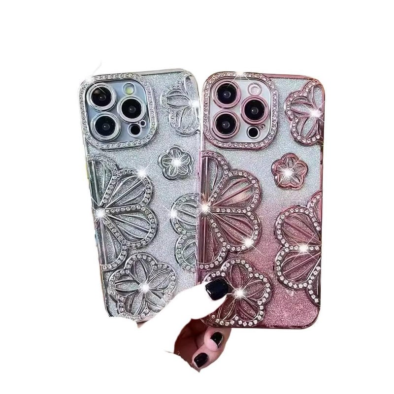 غطاء واقي بTPU لـ iPhone 14 / 14 Plus / 14 Pro / 14 Pro Max مع مقاوم للصدمات وحامل قائم مع مقاوم للصدمات مع مغناطيس قوي مع مقاوم للخدش باللون Silver مغناطيسي بوظيفة حامل من مادة T. - Layan Lure - Image 3