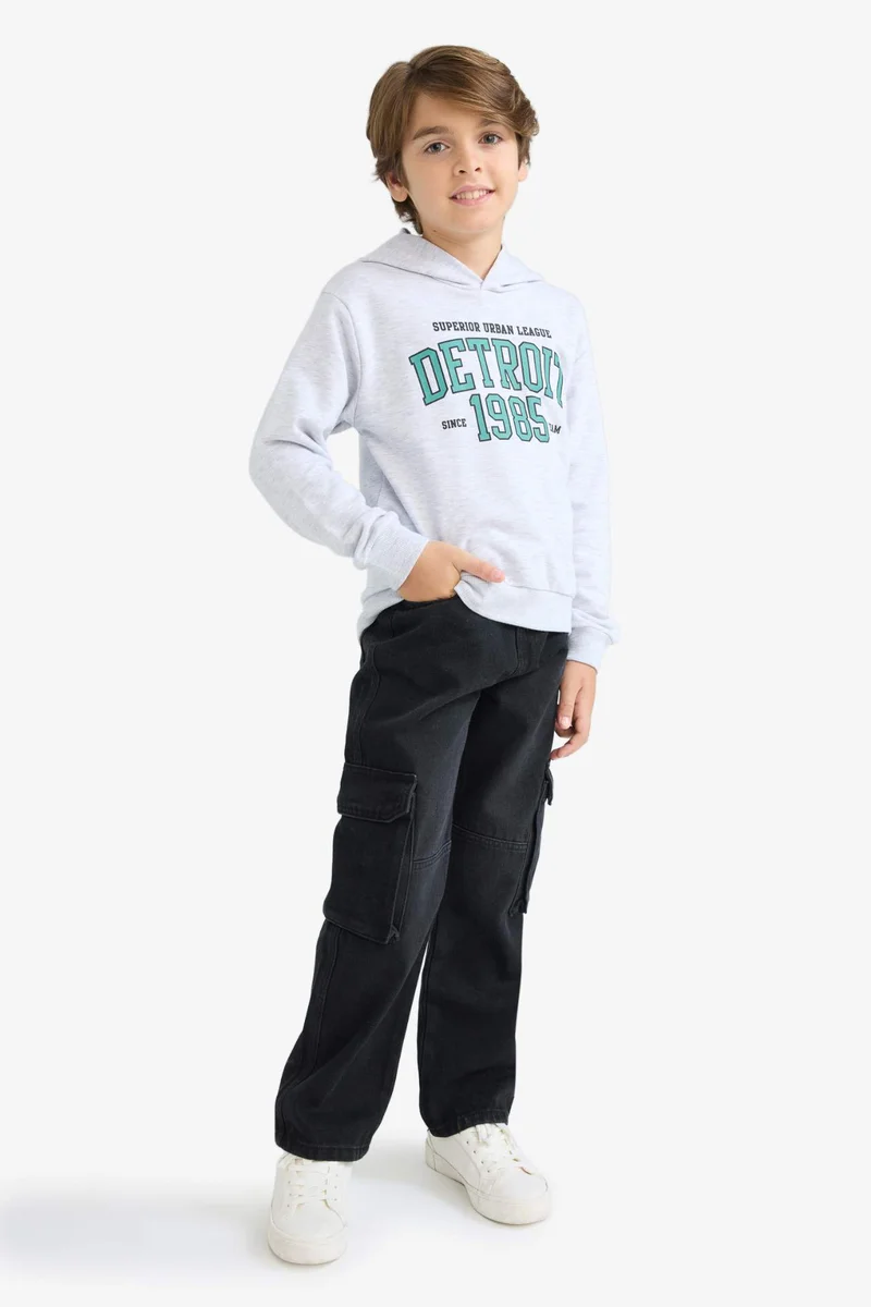 ديفاكتو Boy Printed Hoodie