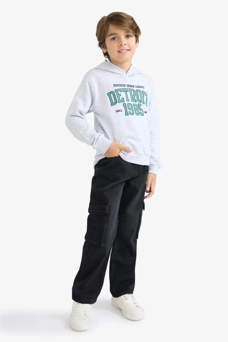 ديفاكتو Boy Printed Hoodie