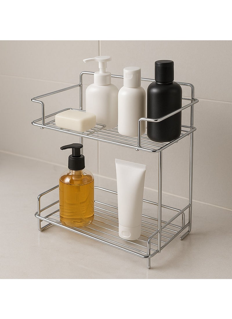 ALMUFARREJ Stainless steel bathroom organizer for storing and organizing bathroom accessories  - Image 2