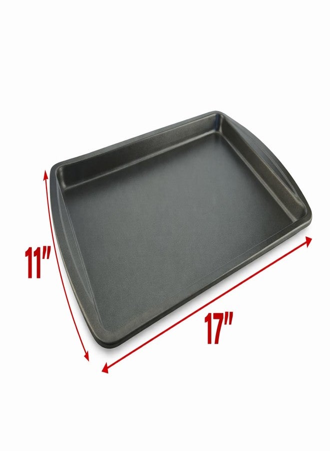 Wee's Beyond 17" X 11" Non-stick Easy Release Medium Bake ware Cookie Sheet Pan, Dark Gray - Image 2