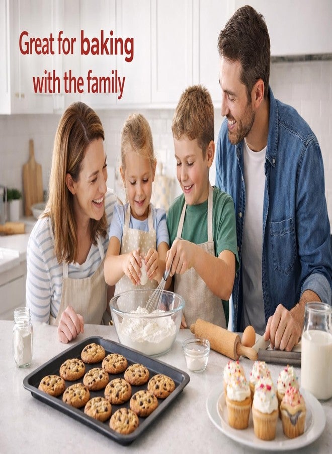 Wee's Beyond 17" X 11" Non-stick Easy Release Medium Bake ware Cookie Sheet Pan, Dark Gray - Image 4