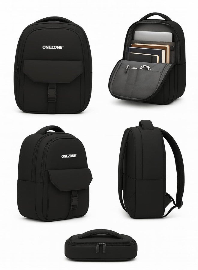 ONEZONE 15.6 Inch Laptop Backpack for Men & Women Water Resistant Office College Business Bag Lightweight Travel School Backpack with Padded Laptop Compartment - Image 4