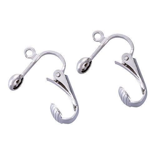 Bememo 36 Pack Clip-on Earring Converter with Easy Open Loop for DIY Earring and Turn Any Studs or Pierced into Clip on (Silver) - Image 3