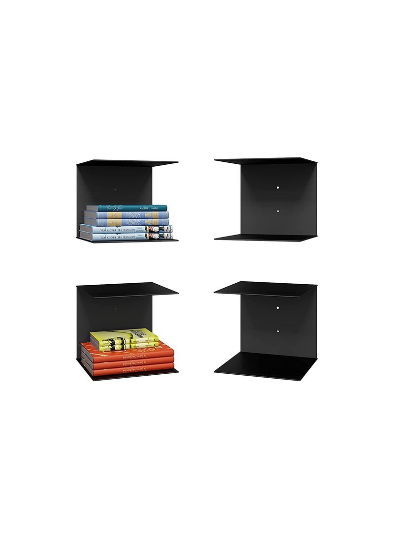 Life Time LIFE TIME Heavy Duty Metal Wall Mounted Book Shelves for Study Room, Living Room and Bedrooms (2 Pcs)  - Image 1