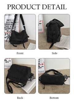 DUNISO Shoulder Tote Bag Canvas Handbag For Women And Men Large Capacity Crossbody Bag Fashionable Travel Messenger Shoulder Bag For College Students  - Image 5