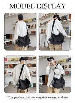 DUNISO Shoulder Tote Bag Canvas Handbag For Women And Men Large Capacity Crossbody Bag Fashionable Travel Messenger Shoulder Bag For College Students  - Image 2