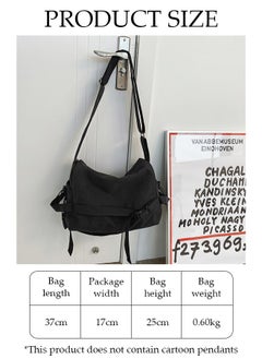 DUNISO Shoulder Tote Bag Canvas Handbag For Women And Men Large Capacity Crossbody Bag Fashionable Travel Messenger Shoulder Bag For College Students  - Image 4