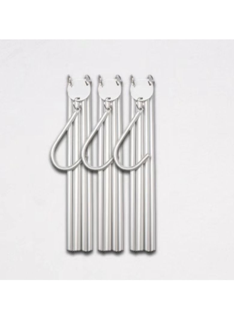 Coat hanger, travel hanger set, collapsible hanger, silver, 3pcs in 1 pack - Image 5