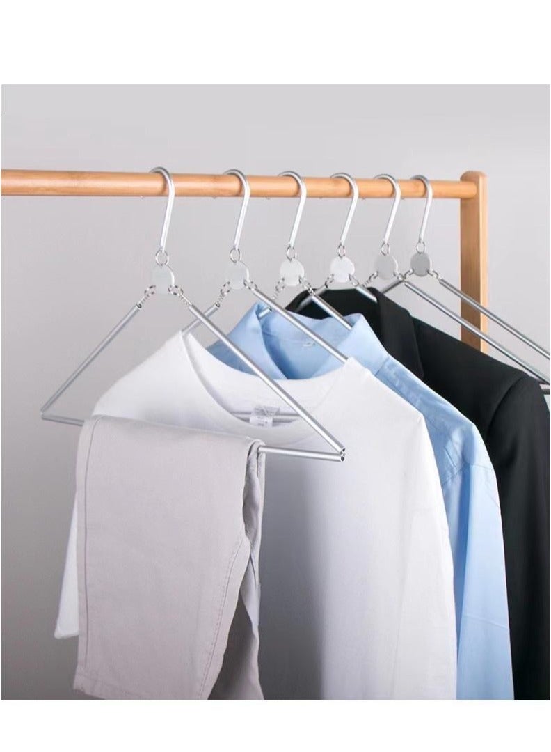 Coat hanger, travel hanger set, collapsible hanger, silver, 3pcs in 1 pack - Image 1