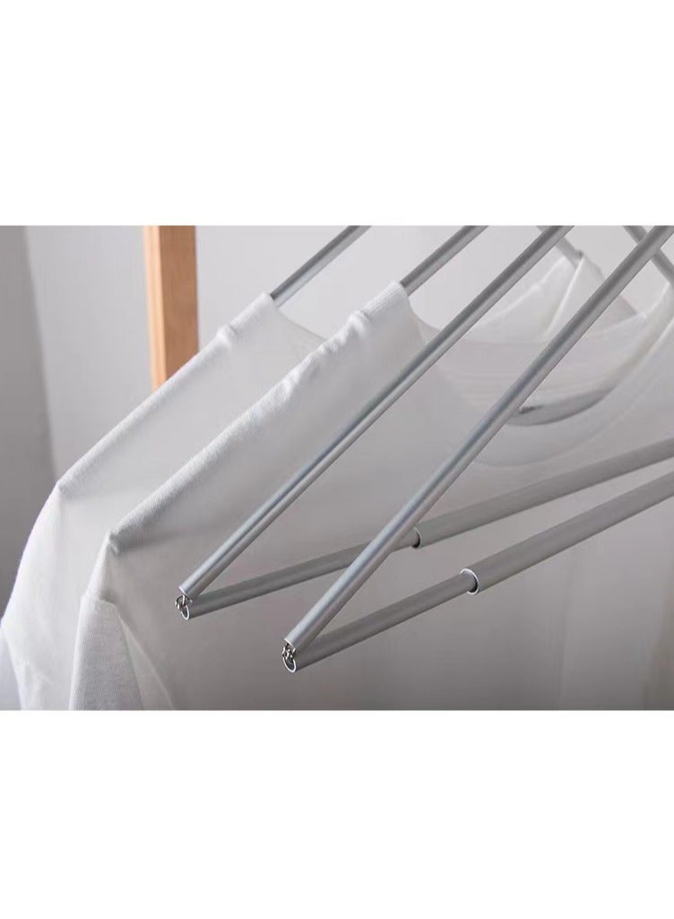 Coat hanger, travel hanger set, collapsible hanger, silver, 3pcs in 1 pack - Image 2