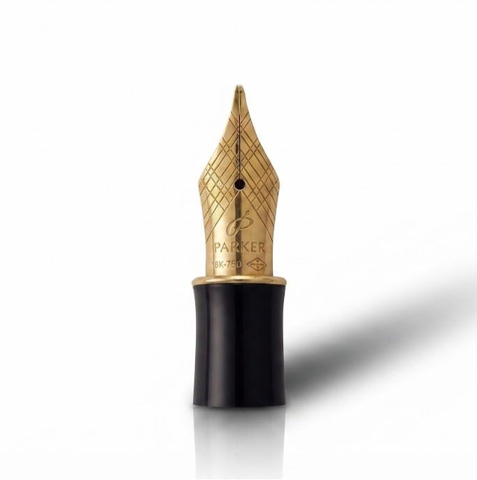 Parker Sonnet Lustre Gold Plated Fountain Pen, 18K Solid Gold Nib, France Luxury Vintage Collectible - Image 4