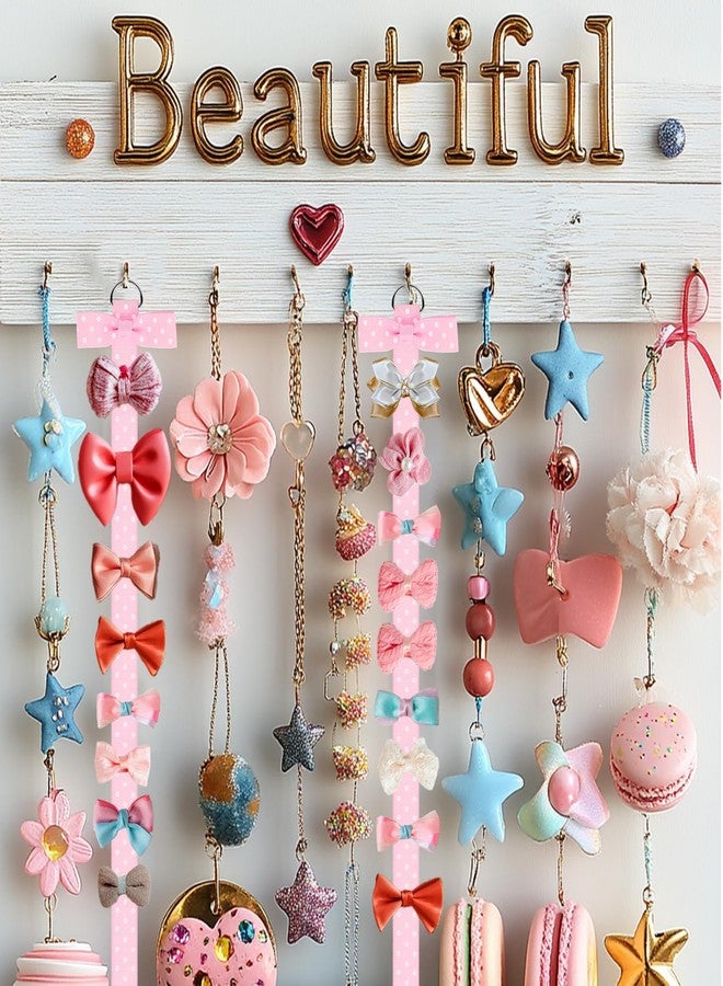 YQQYG 5 PCS Hair Bow Holder, 1 m Hair Clip Organizer, Bow Storage for Girls Hair Bows, Hair Accessories Organizer for Clip Hair Bows Hair Band - Image 4