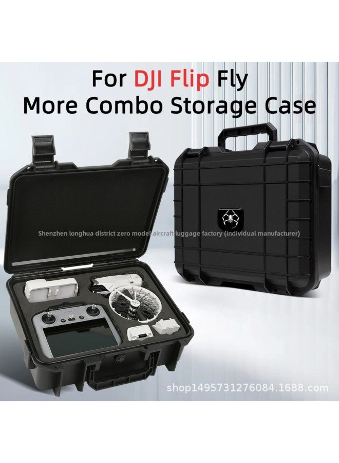 For DJI Flip Explosion-proof Case Flip Remote Control Storage Bag With Screen Universal Explosion-proof Case Dijflip Carrying Bag-Color:Flip Black Explosion-proof Box With Screen - Including Shoulder Straps  - Image 1