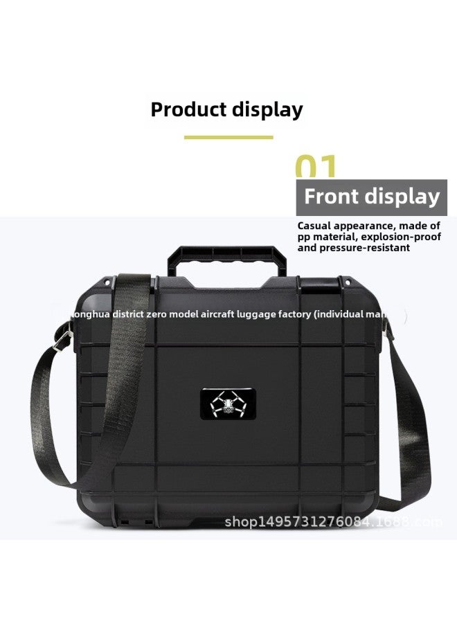 For DJI Flip Explosion-proof Case Flip Remote Control Storage Bag With Screen Universal Explosion-proof Case Dijflip Carrying Bag-Color:Flip Black Explosion-proof Box With Screen - Including Shoulder Straps  - Image 4