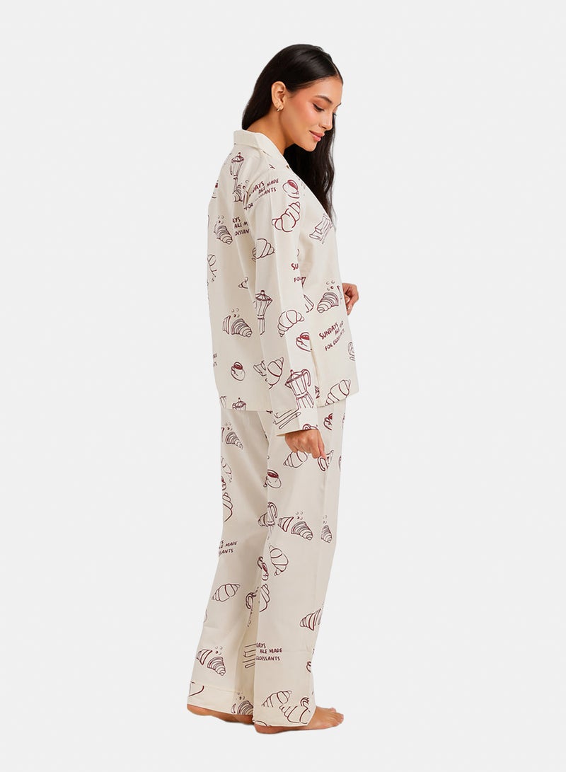 Carina Breakfast Print Pyjama - Image 4