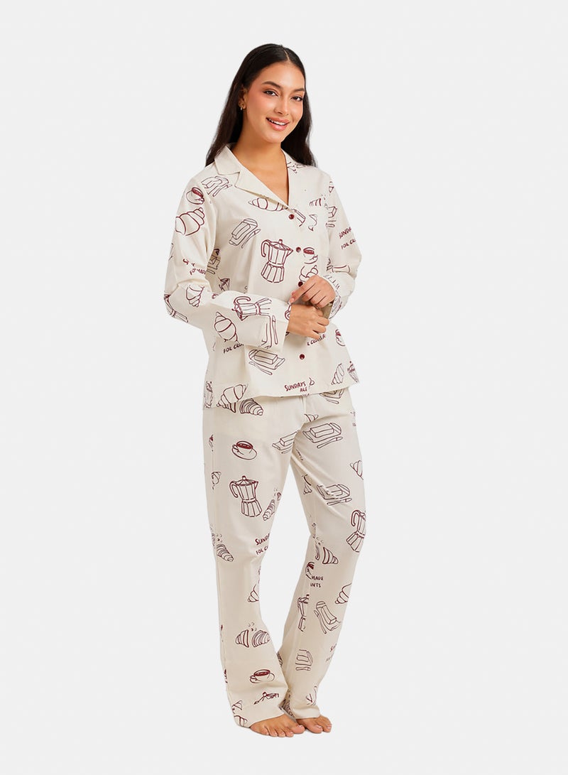 Carina Breakfast Print Pyjama - Image 2