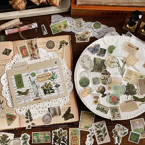 Maxleaf Vintage Washi Sticker Set, 400PCS Floral Retro Nostalgic Ephemera Stickers for Scrapbooking Journaling DIY Crafts Planner Diary Album Handmade Work Journal Envelope Gift Wrapping - Image 5