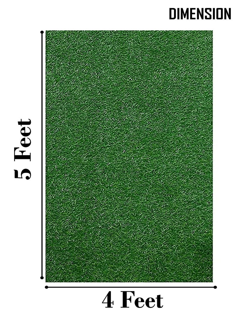 Yellow Weaves 35 MM High Density Artificial Grass Carpet Mat for Balcony, Lawn, Door Green -4 X 5 Feet - Image 4