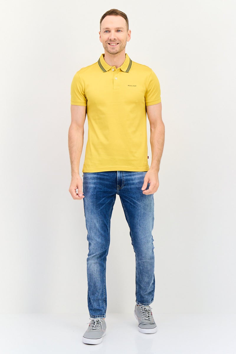 Levi's قميص بولو قصير الأكمام من ليفيس × ريدلوب للرجال بتصميم عادي، لون خردل - Image 4