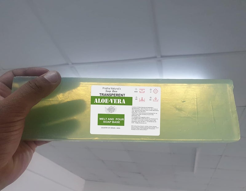Pratha Natural Aloe Vera Melt and Pour Soap Base  Crystal soap base made with added Aloe Vera Soap Base for Soap Making Melt and Pour 1400 gm - Image 5