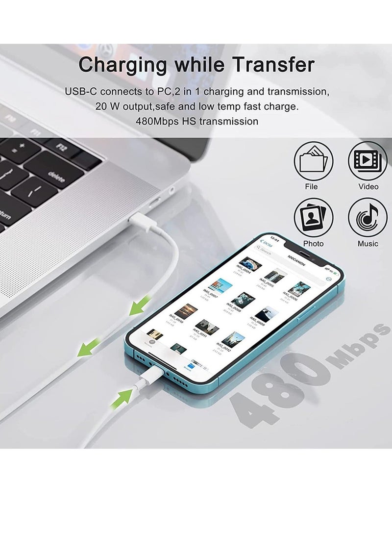 MUNTAQI 20W PD Type C Power Block Wall Charger Plug Adapter with 1M USB-C to Lightning Cable Compatible with iPhone 14/13/11/X/XS/iPad - Image 5