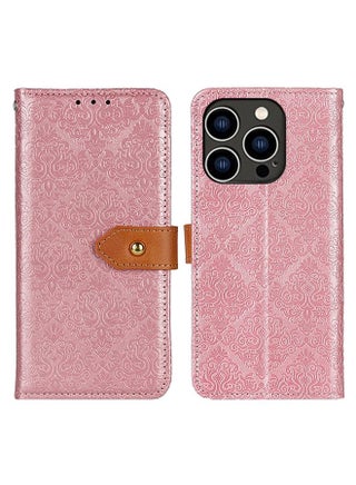 Case Cover For iPhone 16 Pro Max European Floral Embossed Leather Phone Case(Pink) - pzsku/Z8D529BC860E105EA4B65Z/45/_/1727015245/5a128e86-3110-40ae-81f5-5e58f2444f3a