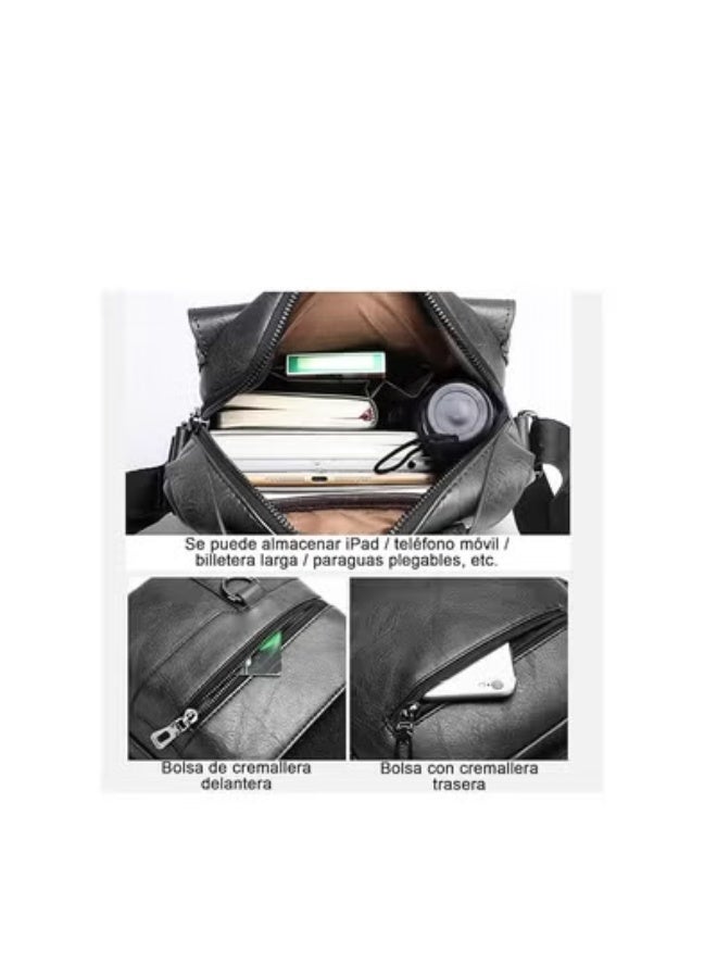 Crossbody Bag PU Leather for Men,Casual Travel Messenger Bag,Small Shoulder Bag for Men,for Men Small Crossbody Bags - Image 3