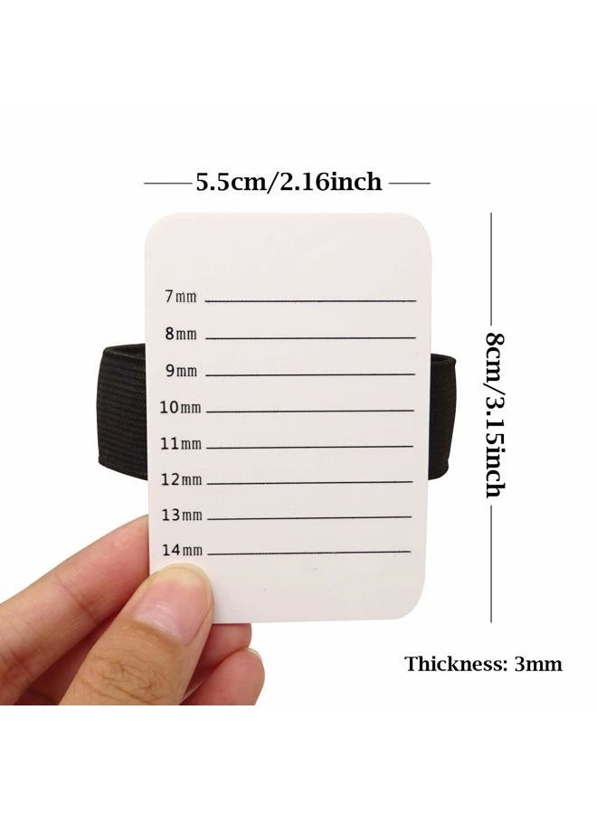 HONBAY Professional Individual Eyelash Extension Hand Plate Acrylic White Lash Tray Lash Pallet with Elastic Strip - Image 2