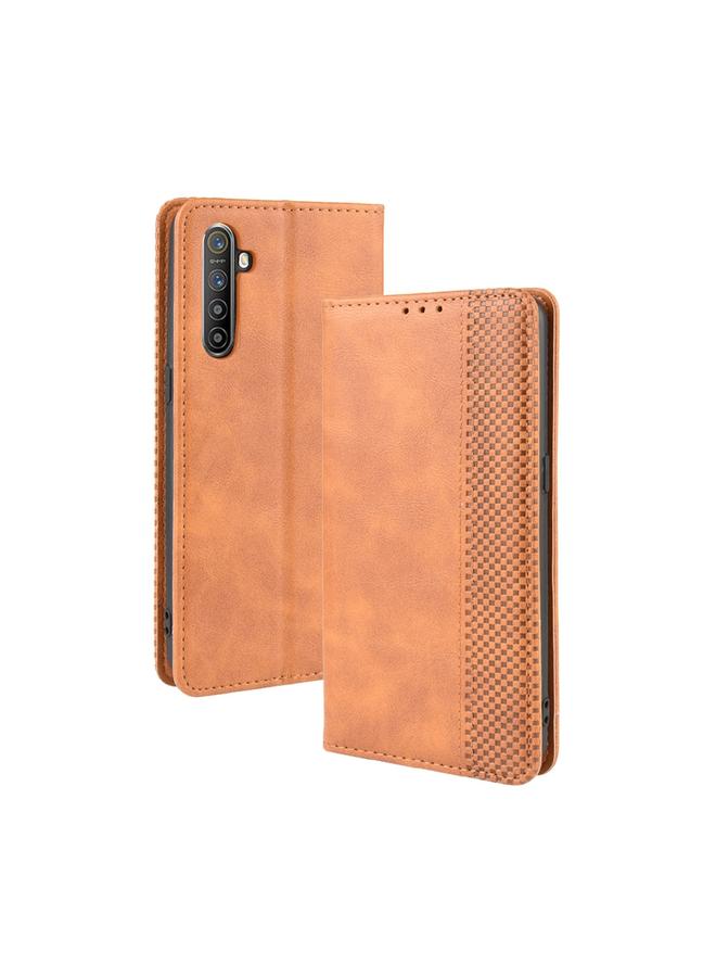 اس-توب جراب لهاتف Oppo Realme XT / Realme X2 / K5 بمشبك مغناطيسي بتصميم حصان مجنون كلاسيكي، جراب جلدي قلاب أفقي مع حامل وفتحات للبطاقات وإطار للصور - Image 1